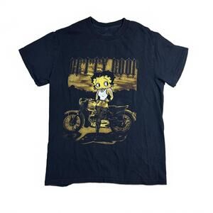 Betty Boop T-shirt Black Vintage Graphic